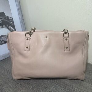 Kate Spade Cream Leather Tote Bag